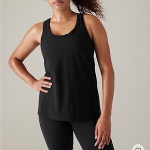 Athleta black Ultimate Scoop tank, size large EUC